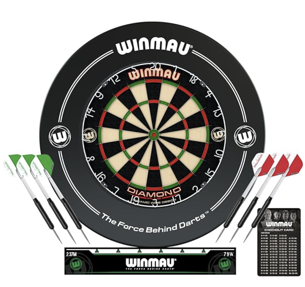Winmau Diamond Plus Professionell Darttavla - Set Med Pilar