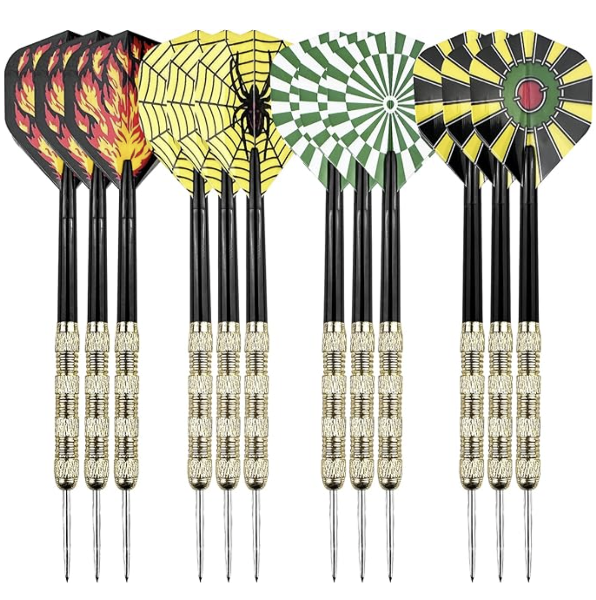 Ståldartar 12-pack - Premium Dartset för Nybörjare & Proffs