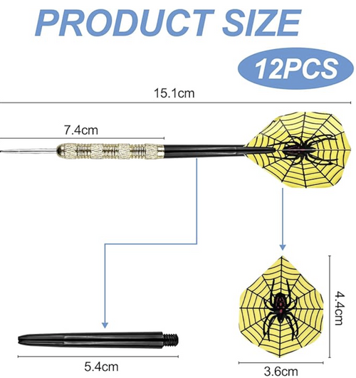 Ståldartar 12-pack - Premium Dartset för Nybörjare & Proffs