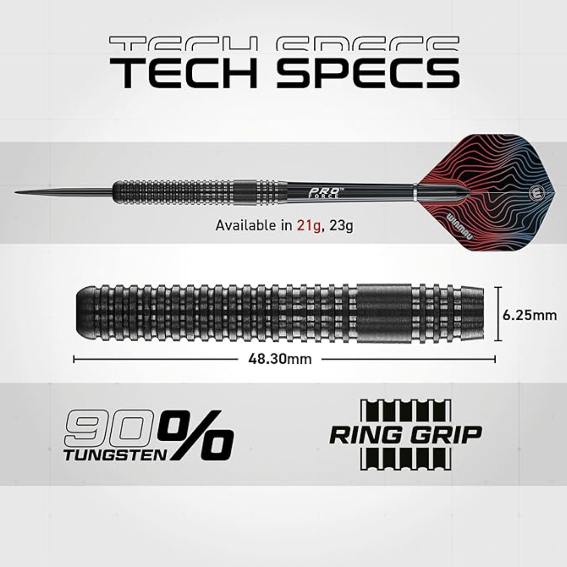 Winmau Solaris PRO 21g - 90% Volfram