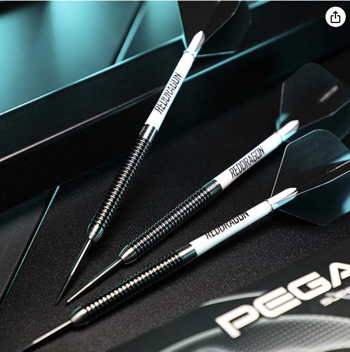 Red Dragon Pegasus Professionellt Dartset 24g - Volfram Ståldart Vit