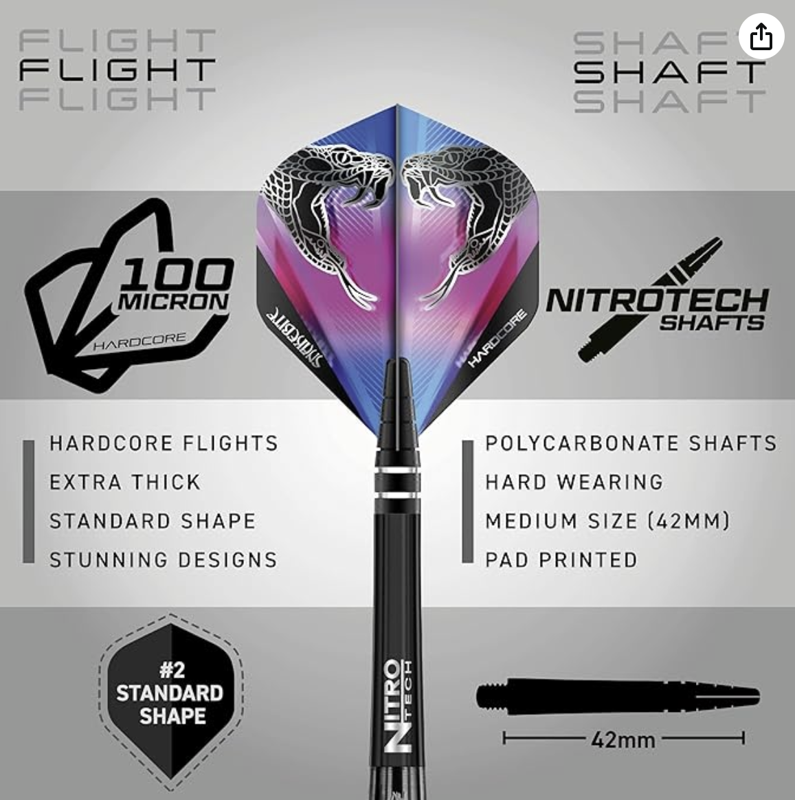 Peter Wright Snakebite 3 Dartset 26g - 90% Volfram Red Dragon