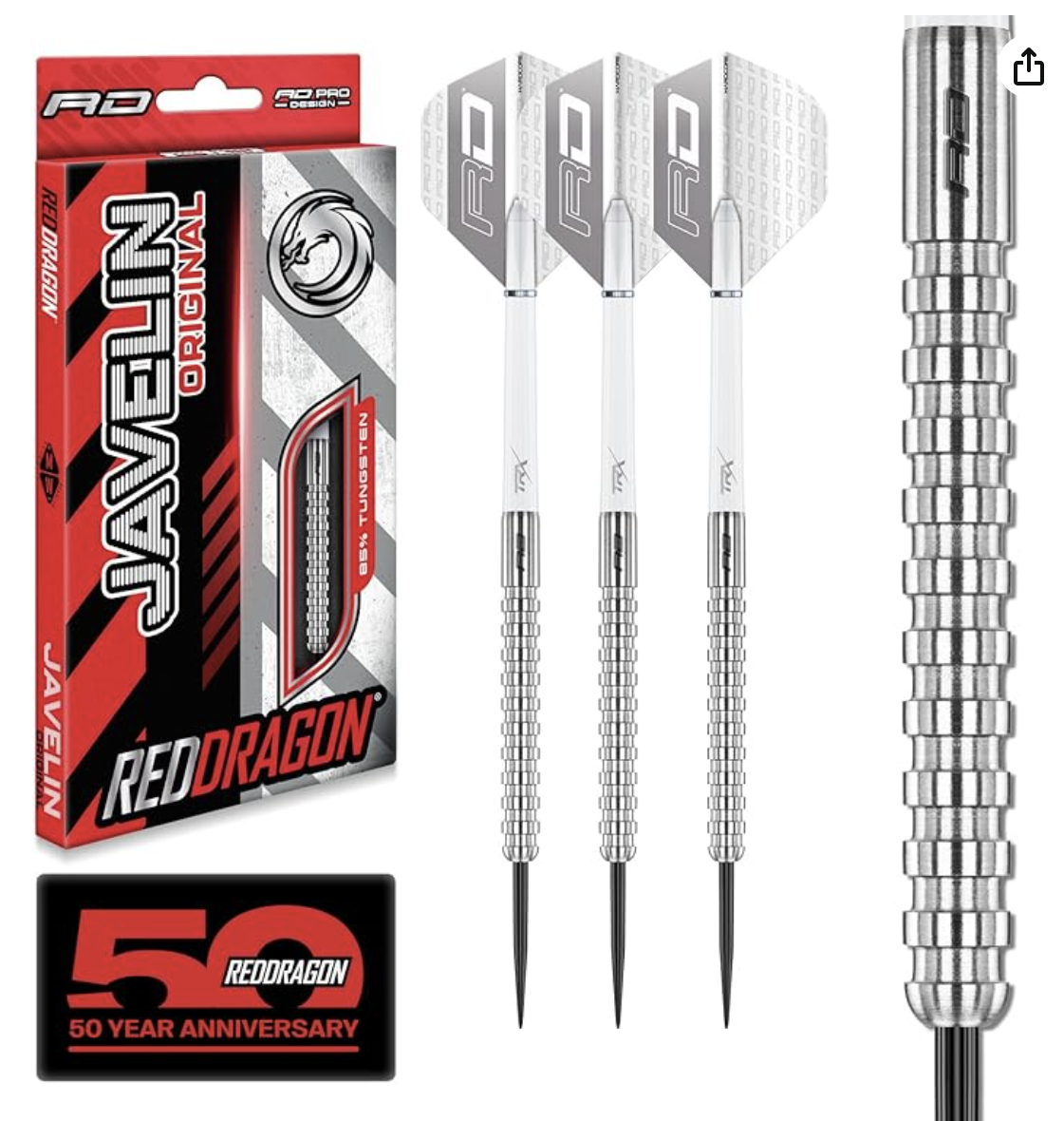 Javelin: 24g - Tungsten Darts Set with Flights and Stems