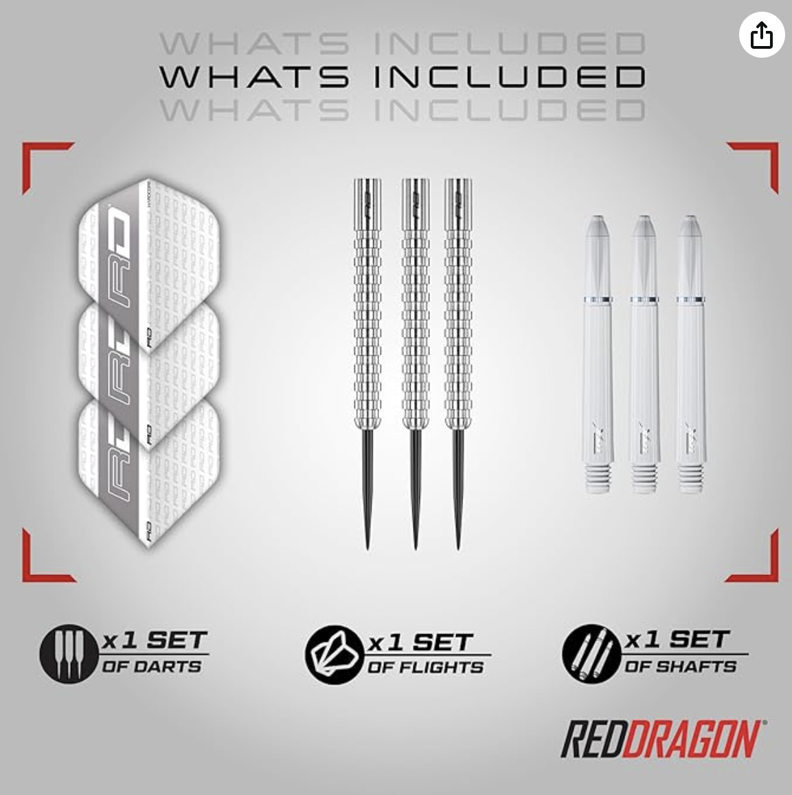 Javelin: 24g - Tungsten Darts Set with Flights and Stems