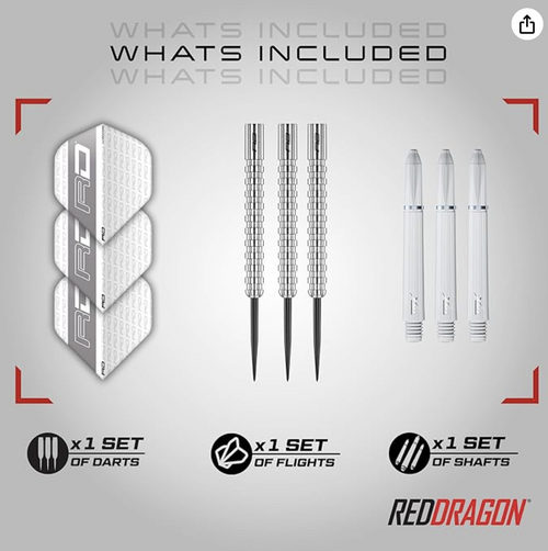 Javelin: 24g - Tungsten Darts Set with Flights and Stems