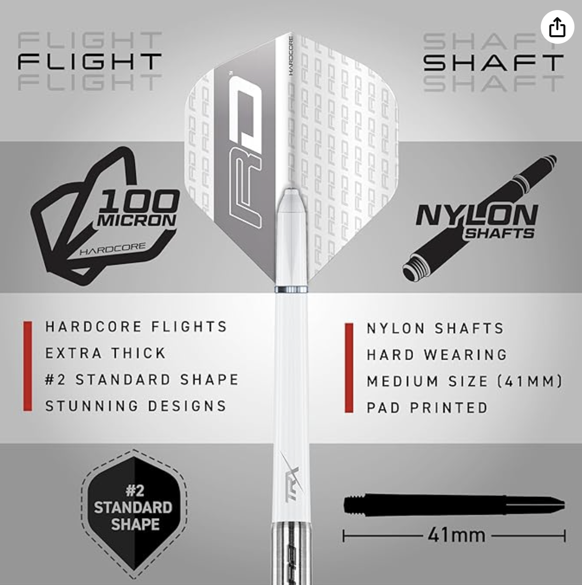 Javelin: 24g - Tungsten Darts Set with Flights and Stems