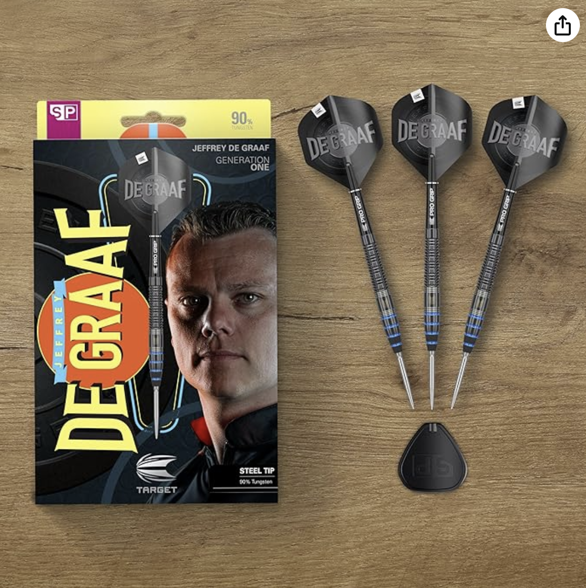 Target Darts Jeffrey de Graaf Gen 1 - 90% Tungsten Steel Tip Darts, 23g
